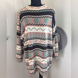 VTG Moda Internazionale Sweater Prairiecore Cottagecore 2X Countryside Chic
